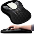 Hokafenle Ergonomic Mouse Pad Wrist Support with Massage Design, Wrist Rest Mousepad with Memory Foam&Non-Slip PU Base, Mouse Pads for Wireless Mouse & Desk (12x8 inch,Demon Angel)