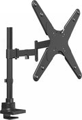 VIVO Ultra Wide Monitor and TV Desk Mount for up to 55 inch Screens, Single Television Stand with Articulating Arm, Holds up to 44 lbs, Max VESA 400x400mm, Black, STAND-V155D