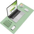 Green Desk Mat, 31.5"×15.7" Desk Matt for Desktop, Waterproof Keyboard Pad, Computer Mats for Desktop, Large Mouse Pad, Non-Slip Computer Mat for Office Home - Lake Green
