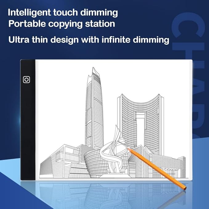 USB Light Box for Tracing, A3 A4 A5 LED Light Pad with Eye-Care & Anti-Flicker, Ultra-Thin Portable Tracing Light Board for Artists, Drawing, Crafts