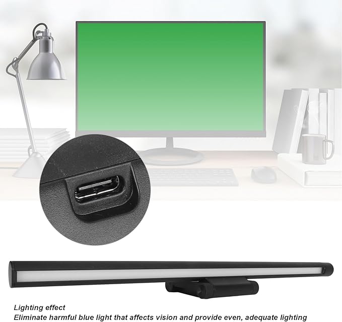 Computer Monitor Lamp, Dimmable Screen Monitor Light Bar, USB Powered LED Computer Screen Lamp for Students, Graphic Designers and Business Workers
