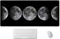 SSOIU Large Mouse Pad, Full Desk XXL Extended Gaming Mouse Pad 35.5" X 15.7", Waterproof Desk Mat with Stitched Edge, Non-Slip Laptop Computer Keyboard Mousepad for Office & Home, Phases of The Moon