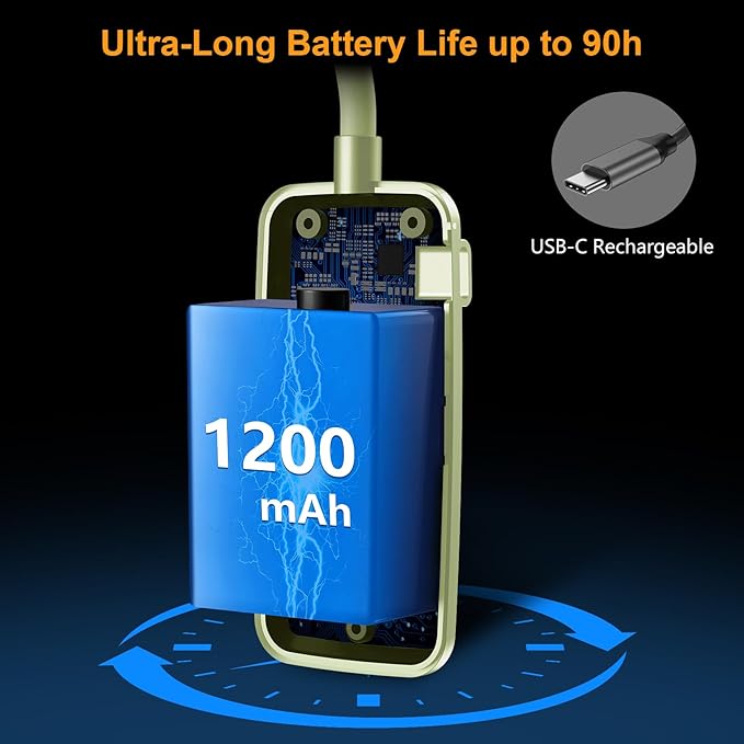 Gritin 19 LED Rechargeable Book Light for Reading in Bed with Memory Function- Eye Caring 3 Color Temperatures,Stepless Dimming Brightness,90 Hrs Runtime Clip on Light for Book Lovers-Cyan