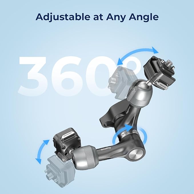SMALLRIG 7" Rosette Magic Arm, HawkLock H21 Quick Release Structure, w 1/4"-20 Screws and Anti-Twist Pins, for Monitors, Lights, Max Load Cpacity 3.5kg