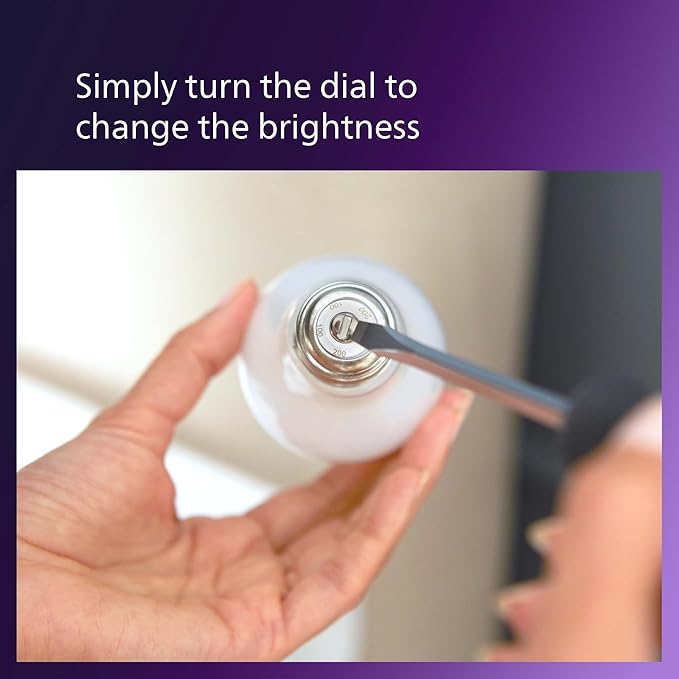 PHILIPS LED 300-200-100W A23 1-Pack BrightDial Soft White (2700K) 4000-3000-1600 Lumen (28-20-16 = 300-200-100W) Frosted Flicker-Free Light Bulb