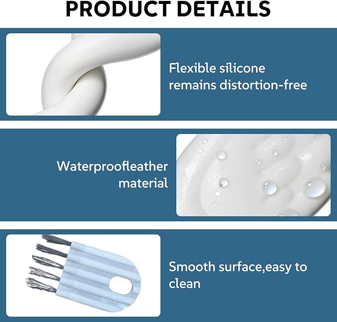 White Angel Wings Ergonomic Memory Foam Wrist Rest Computer Keyboard and Mouse Set Cute Gaming Keyboard Wrist Support pad PU Leather Surface Non-Slip and Waterproof Includes a Cleaning Brush
