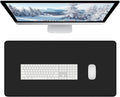 Dapesuom Large Gaming Mouse Pad, Extended Mouse Mat with Stitched Edges, Full Size Keyboard Pad with Non-Slip Base, Big XXL Computer Desk Mats for Gamer, Laptop, Office, 31.5 x 15.7in, Jet Black