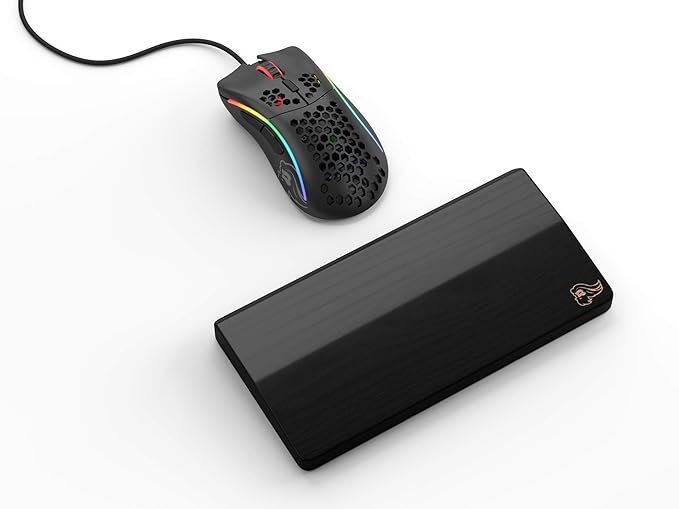 Glorious Gaming Wooden Mouse Wrist Rest - Onyx/Black - for Gaming Mice, Wood Ergonomic Palm Rest| 8x4x0.75 inches/19mm Thick (GV-M-Dark)