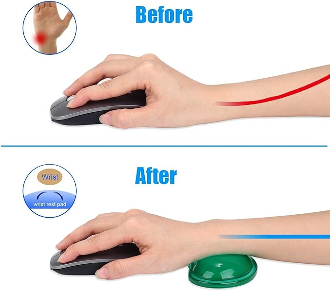 Gel Keyboard & Mouse Wrist Rest Set - Keyboard Wrist Rest Pad & Mouse Support for Office Gaming Pad Computer Laptop Ergonomic Comfortable- Pad Set (Mouse Support Only)