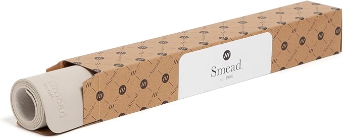 Smead Desk Pad, Vegan Leather Desk Mat with Non-Slip Faux Suede Backing, Perfect Desk Organizer for Office Decor, 31.5” x 15.7” Medium, Sandstone (64831)