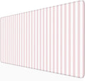 Light Pink Striped Desk Mat Cute Pastel XXL Large Gaming Mouse Pad Desk Pad Kawaii Cozy Aesthetic Keyboard Laptop Computer Mat Home Office Decor for Women