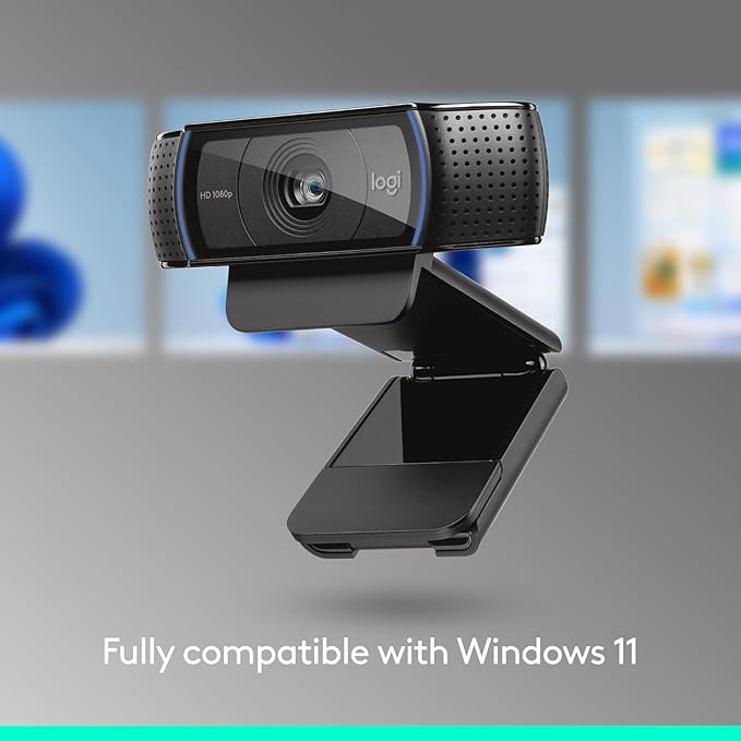 Logitech C920x HD Pro PC Webcam,Full HD 1080p/30fps Video,Clear Audio,HD-Light Correction,Works with Microsoft Teams,Google Meet,Zoom,Nintendo Switch 2’s New GameChat Mode,Mac/Tablet-Black,(Pack of 4)