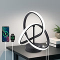 Modern Spiral Table Lamps, LED Modern Table Lamp, Black Decor Bedside Light with Touch Control, 3 Color Dimmable Nightstand Lamp for Bedroom, Side Small Table Lamp for Living Room