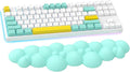 ATTACK SHARK Cloud Gaming Keyboard Wrist Rest Pad,Memory Foam Keyboard Palm Rest,Ergonomic Hand Rest,Wrist Rest for Computer Keyboard,Laptop,Mac,Lightweight for Easy Typing Pain Relief(Green)