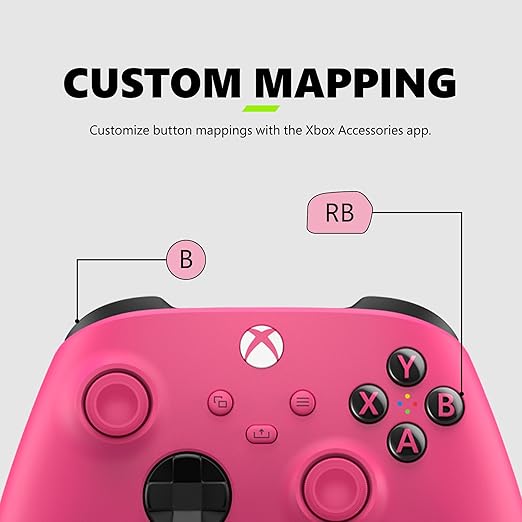 Xbox Wireless Gaming Controller (2025) – Deep Pink – Play on, Windows, Android, iOS, FireTV Sticks, Smart TVs, VR Headsets