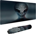 A Cold Skull Non-Slip Rubber Large Mouse pad for Desk,Large Gaming Mouse Pad XXL Extended Mouse pad with Stitched Edges Non-Slip Base Water Resist Pad Desk Mat 35.4x15.7inch