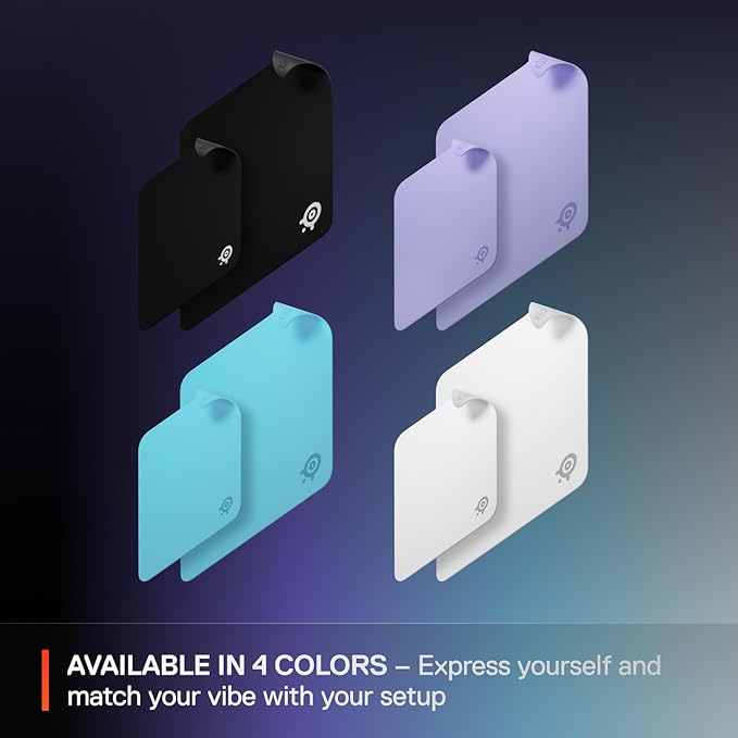 SteelSeries QcK Cloth Gaming Mouse Pad - Exclusive Micro-Woven Surface - Optimized for Gaming Sensors - Maximum Control - Size M - Aqua