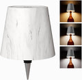 Wireless Bottle Lamp, Wireless Bottle Lamp Shade with 3 Color Temperature, Rechargeable Stepless Dimming LED Wine Bottle Lights for Any Bottle, Desk Lamp for Bedroom Restaurant Bar (Marble Color)