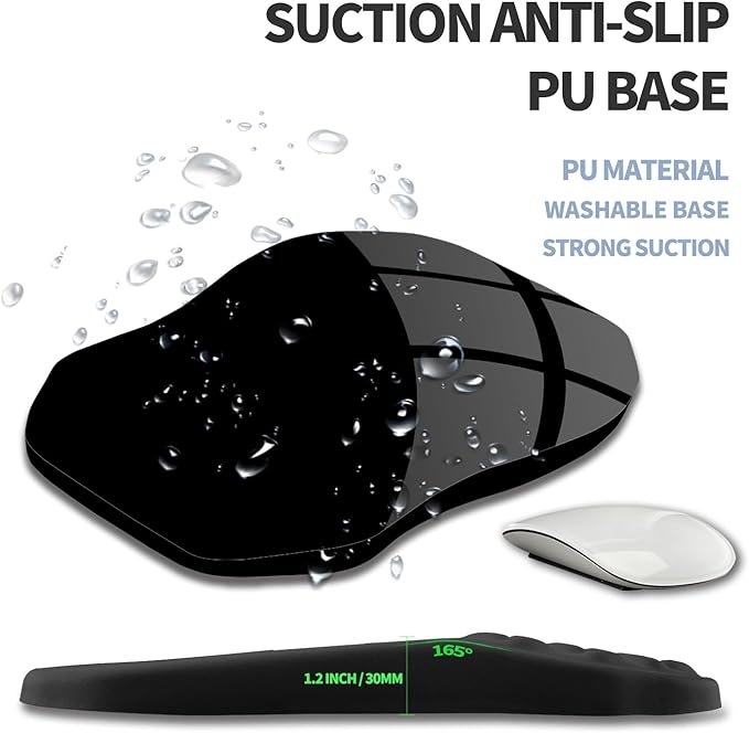 Ergonomic Raised Mouse Pad Wrist Support with Bilateral Slope Memory Foam Mousepad for Wrist Rest and Carpal Tunnel 11.8x7.9〃Inspirational Quotes