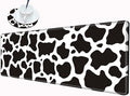 36x12 Mouse Pad Gaming Desk Mat Large Mousepad Cow Print Desk Pad Long Extended Protector Mat Full Laptop Mat for Wireless Mouse Non Slip Work Computer