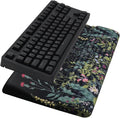 Ergonomic Keyboard Stand with Wrist Rest, Computer Wrist Support Pad, Tilted Keyboard Riser Holder Lift Tray with Wrist Pad, Easy Typing, Comfy Soft Memory Foam Desk Cushion for Office Home