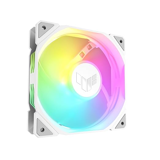 ASUS TUF Gaming TR120 120mm ARGB White Fan Triple Pack 28mm Fan Frame, 3.3mm H2O high Static Pressure, 77.4 CFM Airflow, Double-Layer LED Array, Flexible Side Pattern, Aura sync, PWM Control