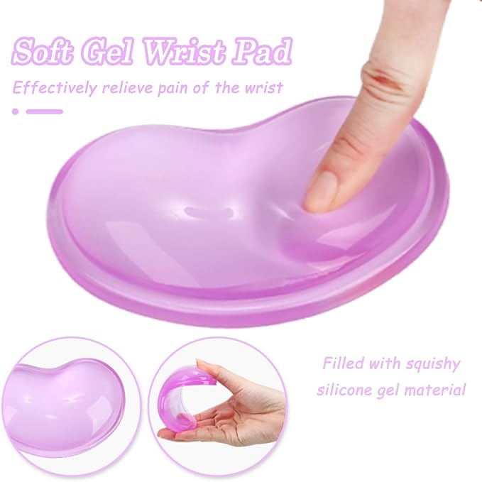 Gel Keyboard & Mouse Wrist Rest Set - Keyboard Wrist Rest Pad & Mouse Support for Office Gaming Pad Computer Laptop Ergonomic Comfortable- Pad Set (Mouse Support Only)