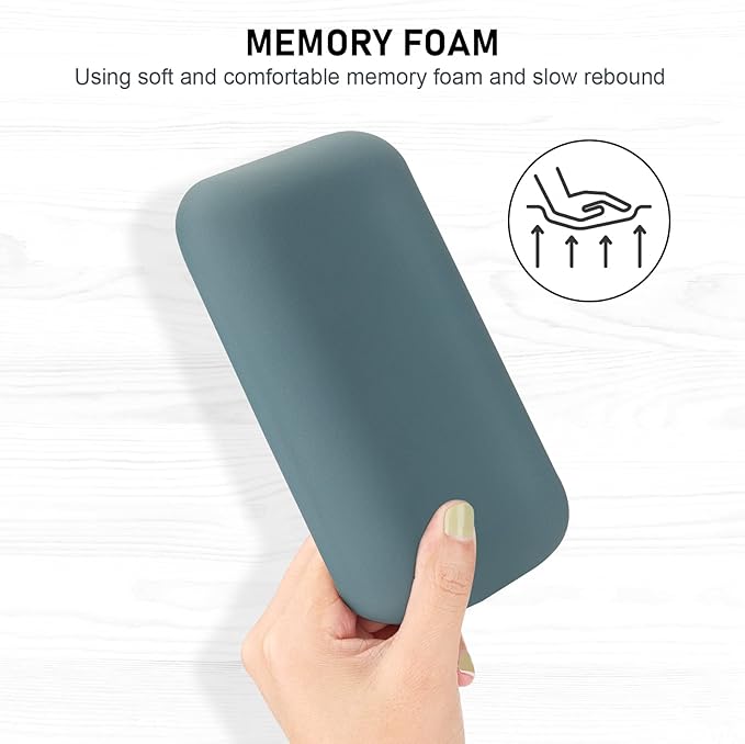Leolee Elbow Rest Pads for Desk, Green Ergonomic Wrist Rest Pad Arm Rest Pads with Memory Foam & Non-Slip Base, Armrest Cushion Support Pad Relieve Elbow and Wrist Pain for Computer, Office, 2 Packs