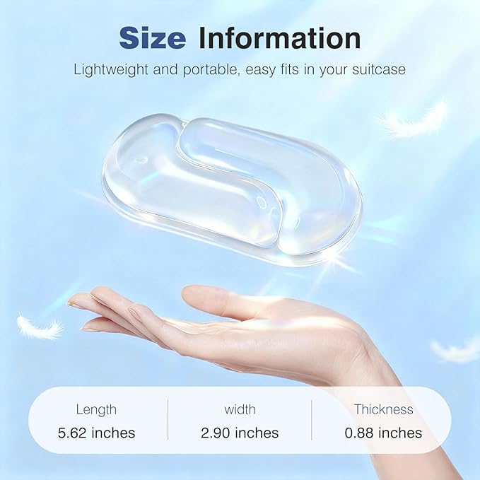 Ospelelf Clear Gel Wrist Rest for Mouse Ergonomic Cushioned Support for Typing & Gaming, Relief Carpal Tunnel, Wrist Pain, Sweat-Proof & Cooling Gel, Comfort for Office, Computer, Programmer, Gamer
