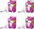 PHILIPS LED 100W BR30 4-Pack Soft White (2700K) 1400 Lumen (15W = 100W) Dimmable Frosted Flicker-Free Light Bulbs