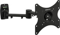 Mount-It! Full Motion TV Wall Mount Bracket for 13-42” Screens – 18" Articulating Arm, Quick Release Plate, Tilt Swivel Rotate, Anti-Theft Lock, Single Stud Install, Supports 44 lbs, VESA 75–200