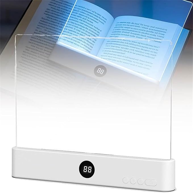 LED Panel for Full Page Eye Care Light - Rechargeable Book Light for Reading at Night - 3 Color, Dimmable with Auto-Off Timer,Gift
