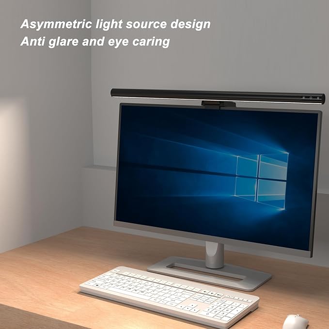 Monitor Light Bar, Computer Screen Light with 5 Color Temperatures and 3 Dimming Levels, USB Powered Eye Caring LED Desk Lamp for Office Home Study (300SA5)