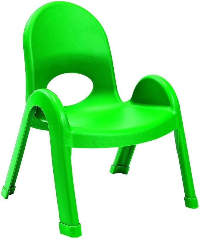 Angeles Value Stack 9" Child Chair, Shamrock Green, 4 Pack, Stackable Ergonomic Seating Solution for Classrooms and Homeschools