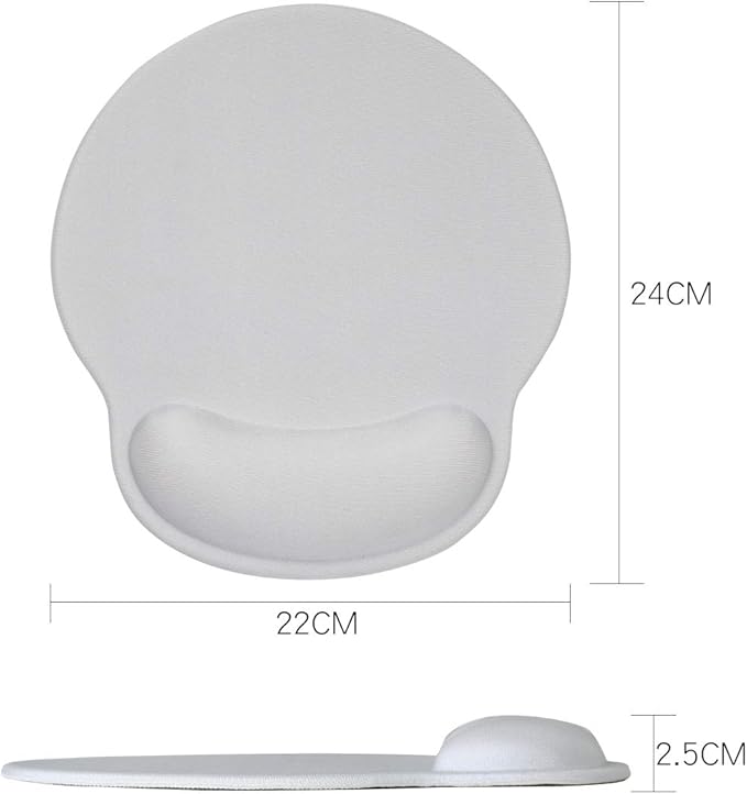 Ergonomic Keyboard Mouse Pad Wrist Rest Support Set for Laptop/Computer/Desktop,Memory Foam Hand Rest Wrist Cushion for Gaming/Office,Lightweight Comfortable (Greyish White)