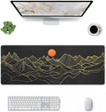 Desk Pad,Office Desk Mat 31.5"×11.8" Large Gaming Mouse Pad,Durable Extended Computer Mouse Pad,Waterproof Thick Big Mouse Pads with Non-Slip Rubber Base Office Home Black Mountain Sunset