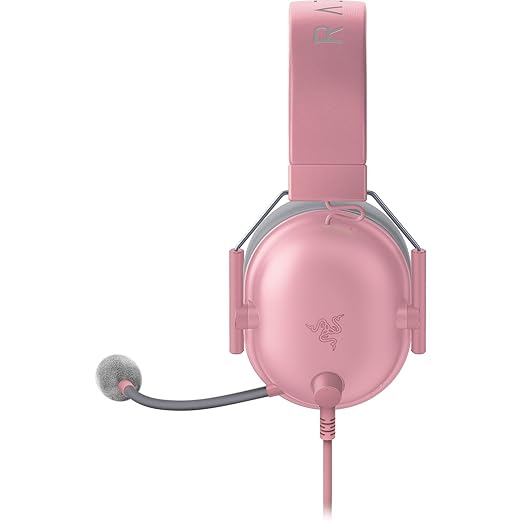 Razer BlackShark V2 X PlayStation Gaming Headset: 50mm Drivers - Cardioid Mic - Lightweight - Comfortable Noise Isolating Earcups - for PS5, Xbox Series X, PC, Switch via 3.5 mm Jack - Quartz Pink