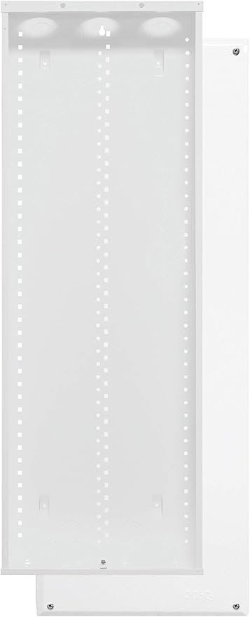 Legrand - On-Q 42-Inch Structured Wiring Enclosure with Screw-On Cover - in-Wall 20-Gauge Media Box with 2.5" Wire Pass Throughs & 2X Outlet Knockouts - Glossy White - EN4200