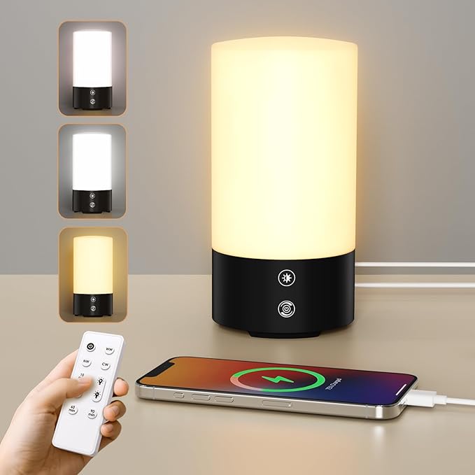 Light Therapy Lamp 10,000 Lux UV-Free Sun Lamp, Full Spectrum 98 CRI Ra98 Flicker-Free, 3 Color Temperatures, 4 Brightness Levels, Timer, Memory & Remote – 360° Sunlight Lamp for Home Office