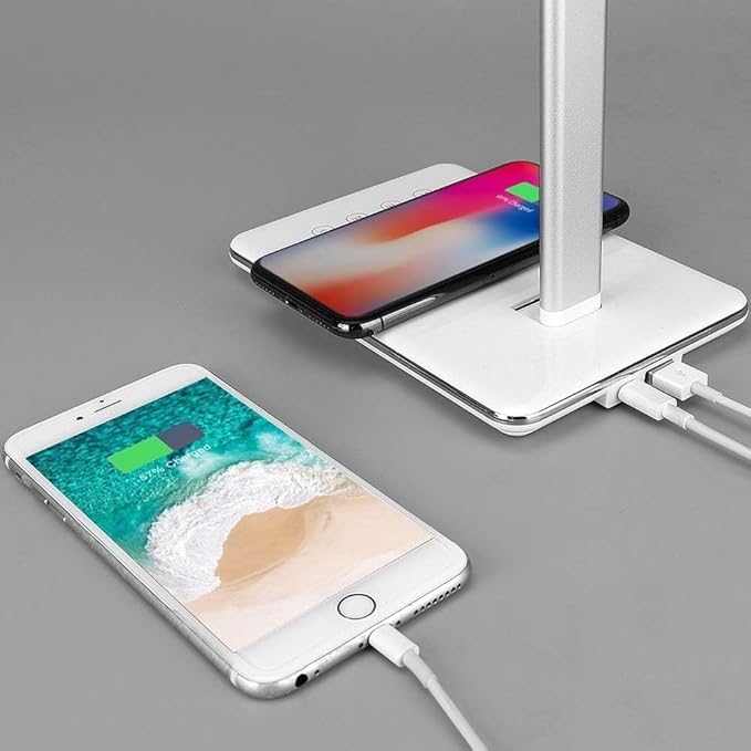 Small Black Table Lamp Wireless Charging Desk