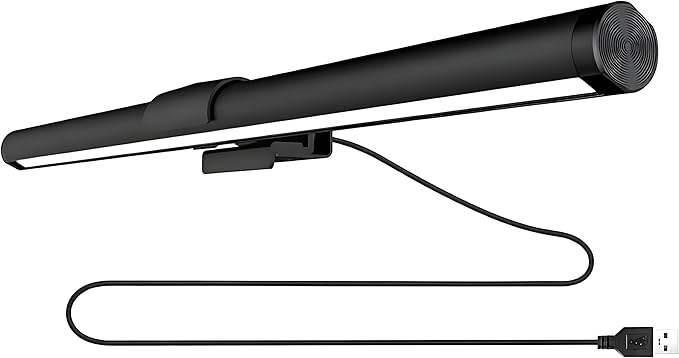 Dual-Sided Screen Light Bar, RGB Atmosphere Backlight & 3 Color Temperatures, Touch Control Non-Magnetic Lamp for Low-Light Eye Care