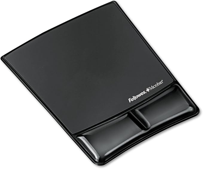 Fellowes® MICROBAN® Gel Mouse Pad Wrist Support - Black (9182301)