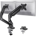 Dual Monitor Arm Desk Mount – Adjustable Gas Spring Monitor Stand for 13”–34” Screens, Full Motion Swivel, Tilt & Rotation, Heavy Duty VESA Mount for Gaming, Programming, and Office Setup