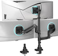 WALI Triple Monitor Mount - Extra Tall 3 Monitor Desk Mount for 13-49 Inch Ultrawide Screens, Up to 44 lbs, Fully Adjustable Heavy Duty Gas Springs, VESA 75/100 mm (GSDM003-P), Black