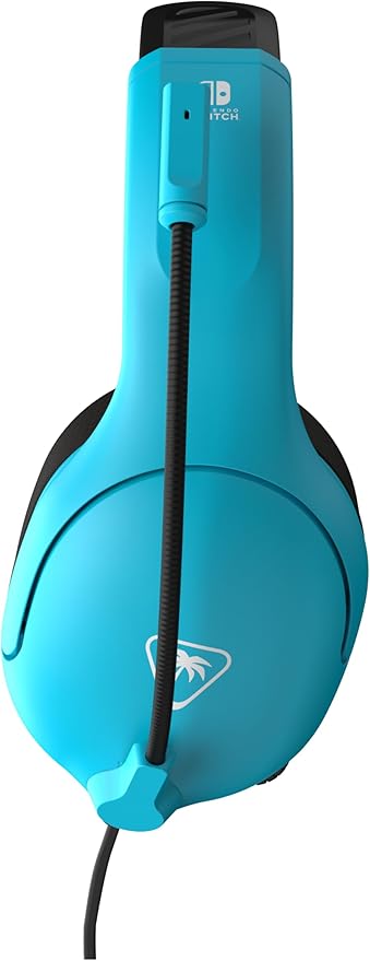Turtle Beach Airlite Fit Wired Gaming Headset: Officially Licensed for Nintendo Switch, Nintendo Switch 2/Lite/OLED Model - Flip-to-Mute Mic, Over-Ear Comfort Cushions, 40mm Speakers - Neon Blue & Red