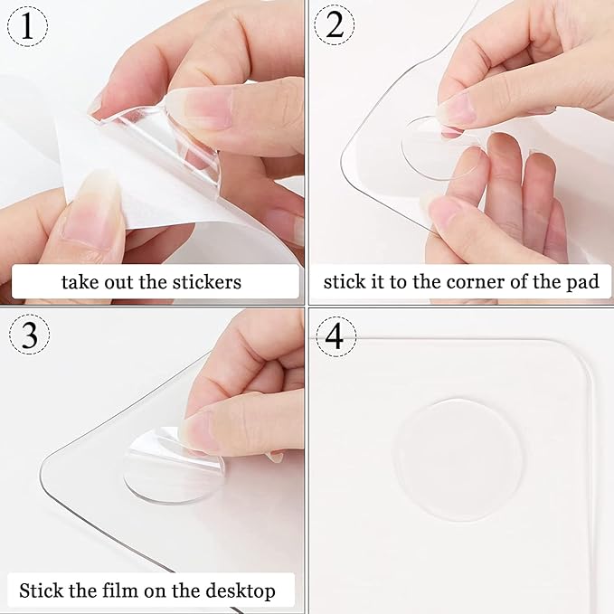Oterri Clear Writing Desk Pad, 16’’x24” Heat Resistant Waterproof PVC Round Edge Durable Desk Protect Mat, Anti-Static Writing Mat Table Protector