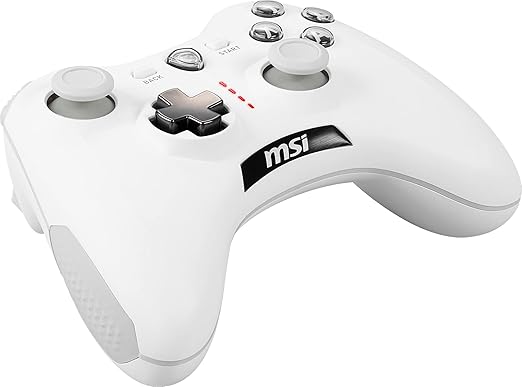 msi Force GC30V2 White Wireless Gaming Controller, Dual Vibration Motors, Dual Connection Modes, Interchangable D-Pads, Compatible with PC & Android
