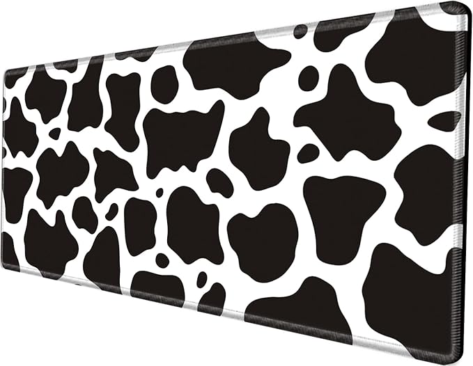 Gaming Mouse Pad 48x24 Desk Mat Giant Mousepad Large Desk Pad Cow Print Full Mouse Mat XXXL Computer Mat for Protector Desktop Wireless