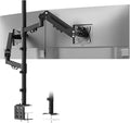 Stacked Monitor Mount - Extra Tall Vertical Monitors Stand for 17-40 Inch Screen, Fully Adjustable and Hold 26.4 lbs per Arm, VESA 75/100 mm
