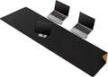 MAIDERN 67” x 19.6” Desk Pad, Large Desk Mat, Cork & Leather Large Mouse pad for Desk, Waterproof Computer Desk Pad for Gaming Home Office (Black) …